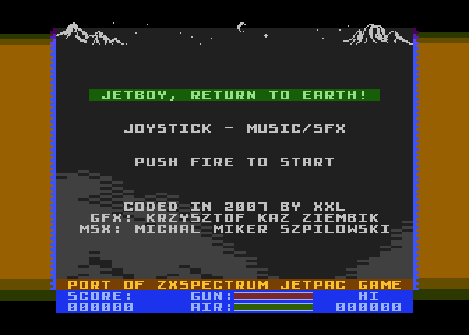 Zrzut ekranu z Jetboy'a